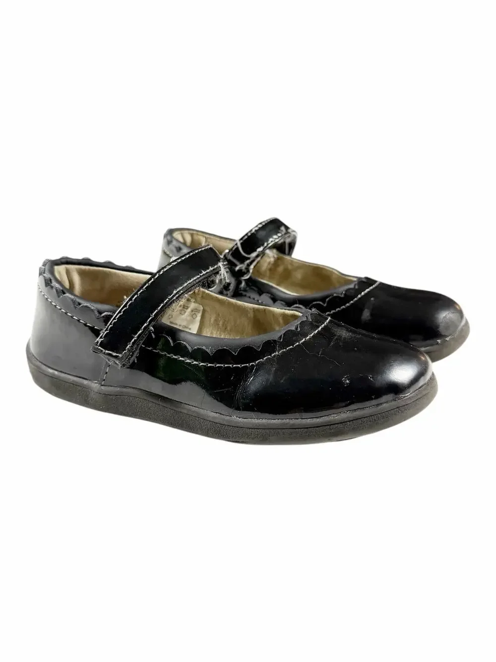 See Kai Run Jane II Black Patent Mary Jane Shoes Girls Size 11.5
